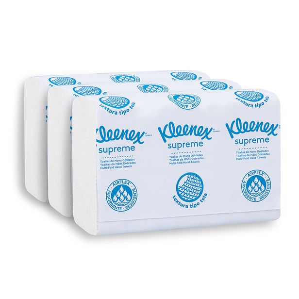 Kleenex® Supreme Toalla de Manos Doblada Blanca 30228378 - 150 toallas/Paq,  18 Paq/Caja (2700 Total)